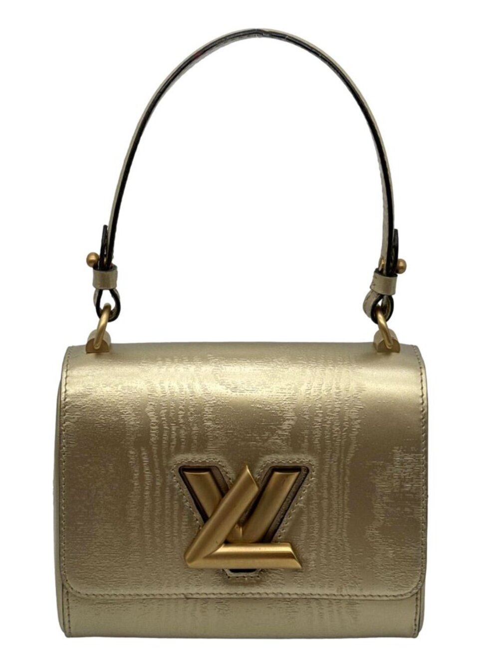 Louis Vuitton  Twist PM Leather Satchel Bag Gold